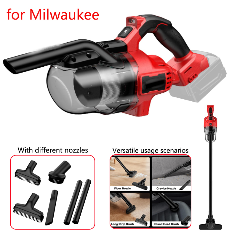 För milwaukee led sladdlös elektrisk dammsugare 5 in 1 bärbart hemmabruk industriellt rengöringsverktyg för milwaukee 18v batteri