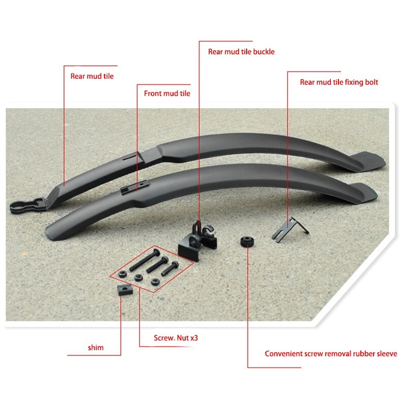 Racefiets Set Spatbord Voor Fiets Vleugels Modder Guard Voor/Achter Fenders