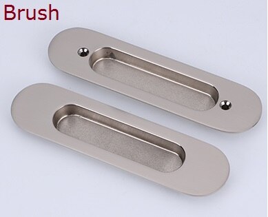 Double Side Zinc Kitchen Cupboard Furniture Cabinet Sliding Door Recessed Pull Built-in Flush Door Thickness: 39-45MM: Brush