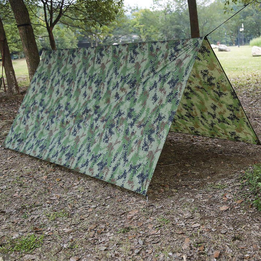 Toeristische Luifel Luifel Tarp Tent Schaduw Ultralight Tuin Camping Zonnescherm Waterdichte Luifel Hangmat Camouflage Outdoor Shelt H1I4