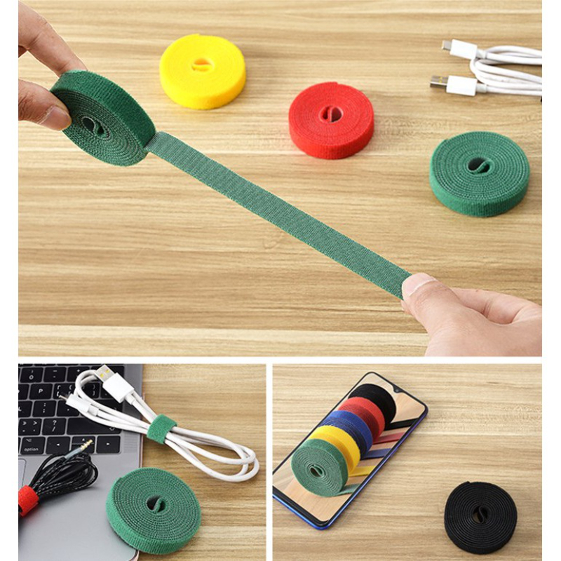 5M/Roll 15/20mm Fastener Strap Adhesive Fastener Tape Reusable Hook Loop Cable Tie Wire Straps Magic Tape DIY Fastener Accessori