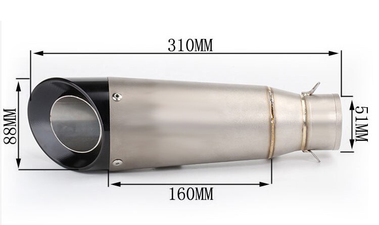51mm 60mm Universal Motorcycle Exhaust Muffler Steel Pipe escape moto FOR gp project with DB killer gsxr 750 CBR10000 Z1000