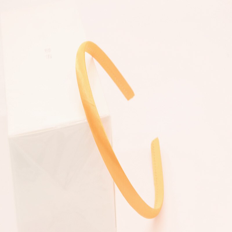 10 sztuk 10mm tkaniny pokryte pałąk kolorowe włosy obręcze puste ustawienia bazowe dla DIY Making dzieci dziewczyny akcesoria do włosów ustalenia: Orange