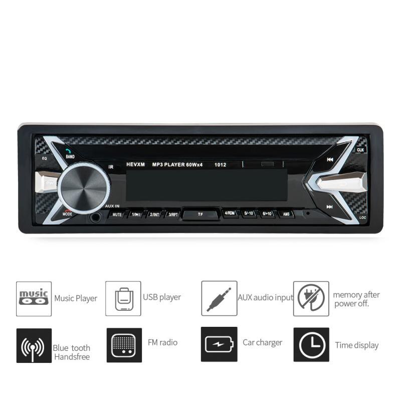 Car MP3 Player Multifunction Bluetooth Vehicle MP3 Player AUX Stereo FM Radio USB In-Dash 1 DIN 7 Color Keylight Car Electronics