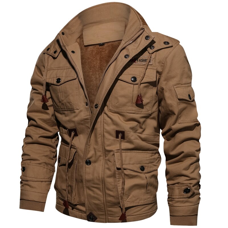 Vinteruniform jacka herr #39 ;s plus ull tjock varm jacka army pilot casual jacka air cargo jacka stor storlek 4xl jacka
