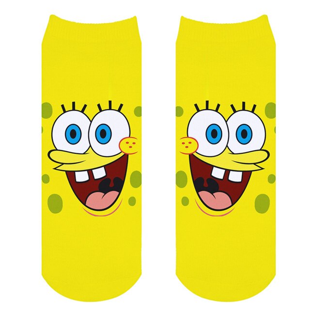 BAEKADOO Unisex Casual algodón 3D dibujos animados impreso Calcetines: A121