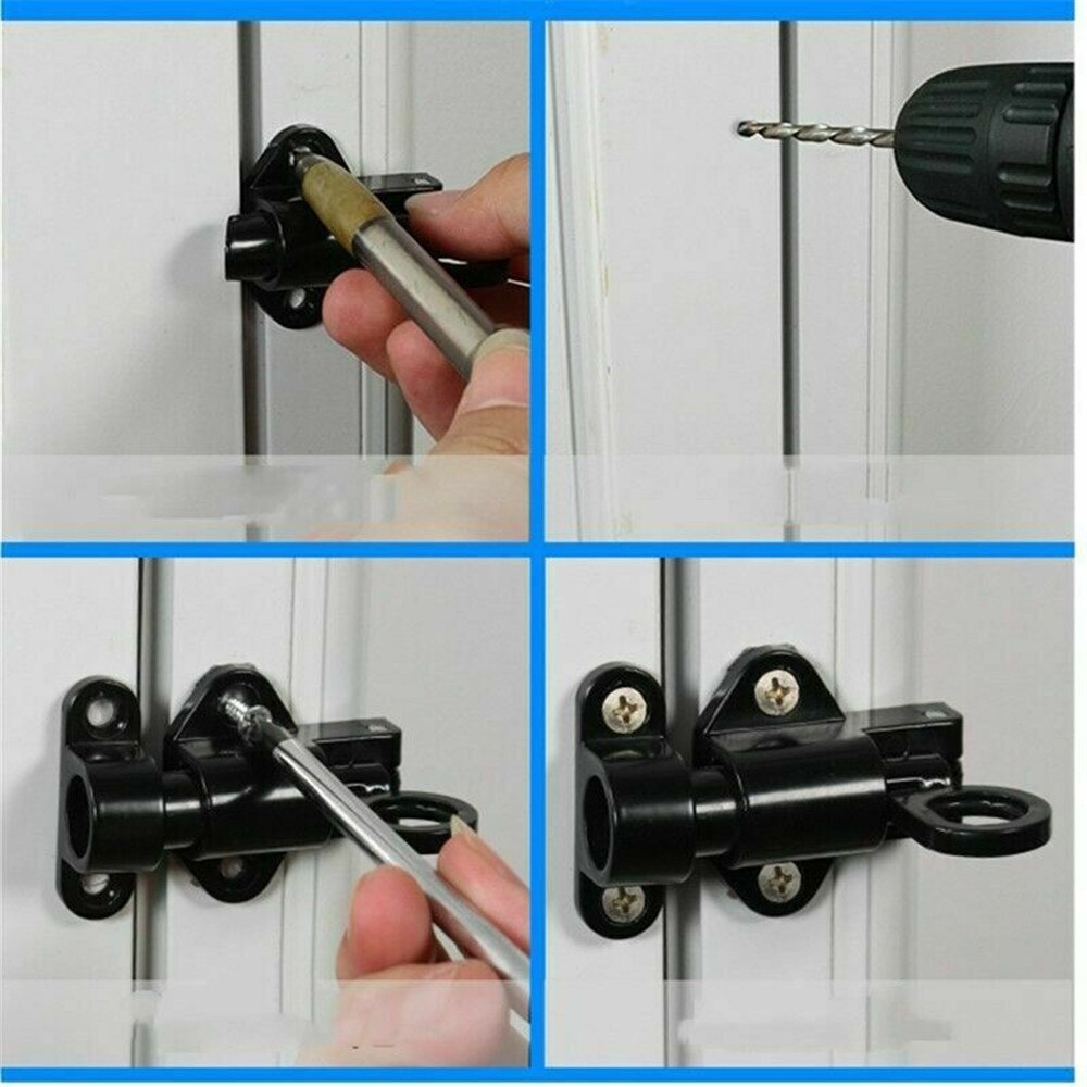 Tür Bolzen verriegeln Frühling Dachboden Dachboden Decke Tür Riegel riegel Teile Aluminium Legierung Automatische Verriegelung Geeignet Für Zimmer Türen Fenster
