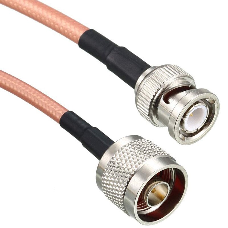 Cable Coaxial RF de baja pérdida, conector Coaxial RG-142 N macho a BNC macho