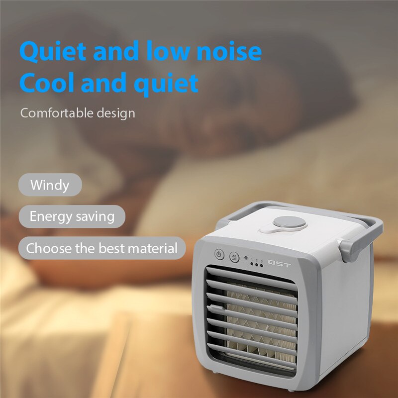 Mini Portable Air Conditioner USB Air Cooler Fan Conditioner Humidifier Cooling Room Air Cooling Desktop Fan For Home Desk Space