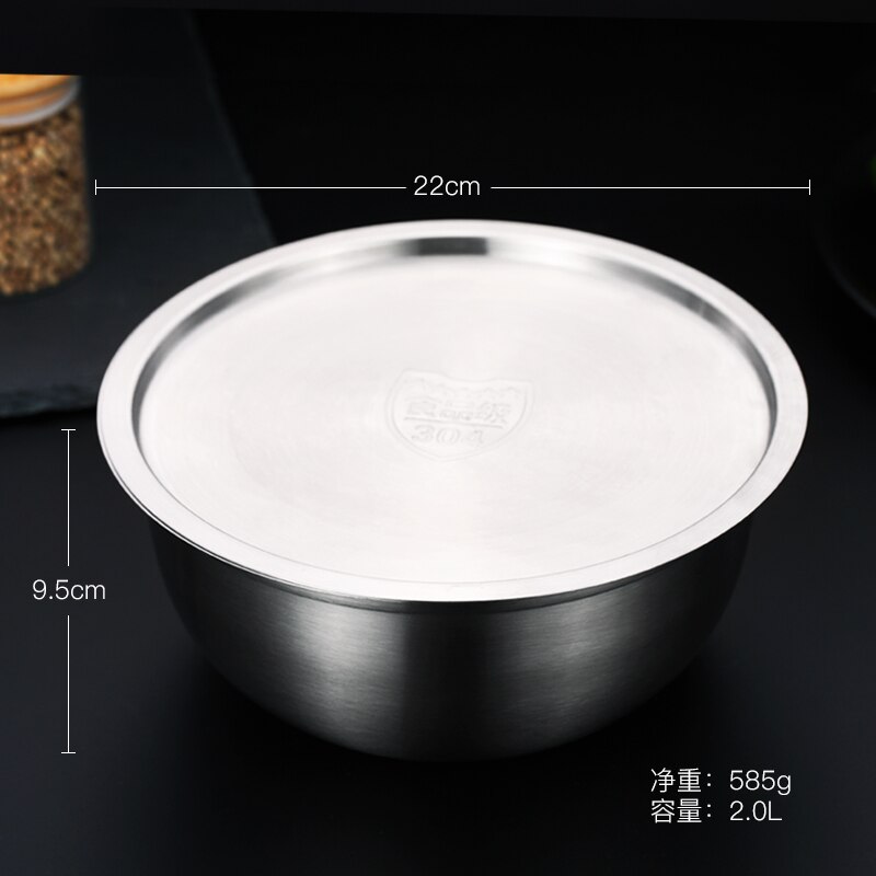 Dikker 304 Roestvrij Stalen Pot Terrines Hoge capaciteit Multi-functionele Kookpotten: 22cm