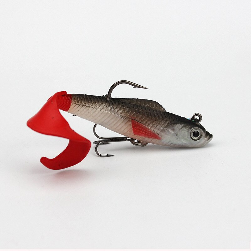 Fishing Lure Multicolor Pack Lead Fish Soft Bait Lure 5 Roll Tail Pack Lead Fish Set Fishing Tackle Accessories