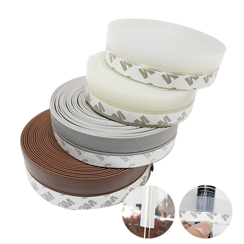 Tätningslist botten självhäftande väderlist silikon ljudisolering fönstertätning mot drag damm insektsdörrtätningslist