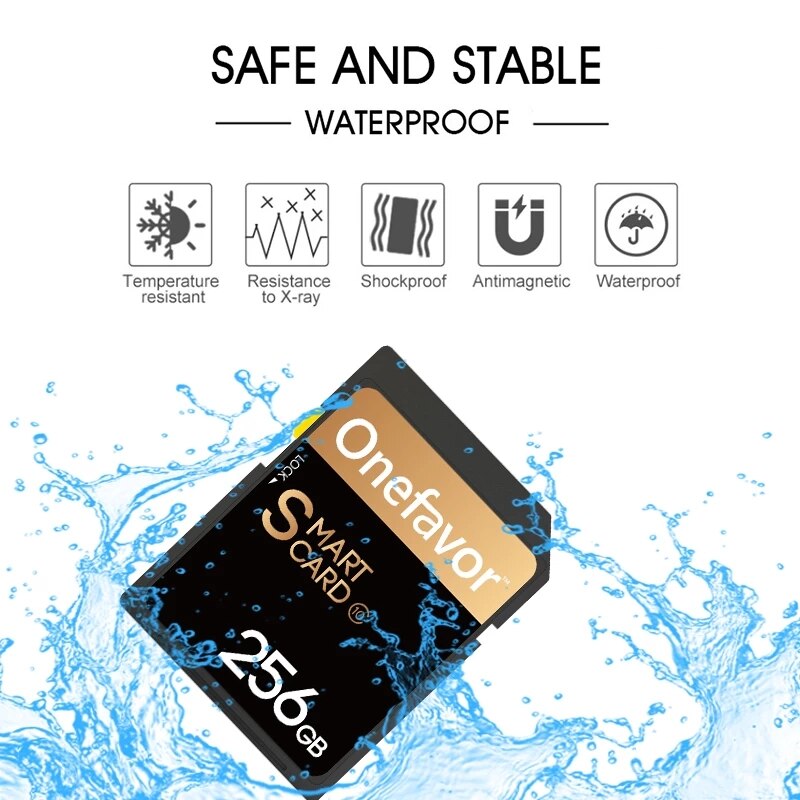 Onefavor-tarjeta de memoria SD de 90 MB/s para Mercedes Benz, lector de tarjetas PCMCIA de 32GB, 16GB, U3, SDHC, para MP3