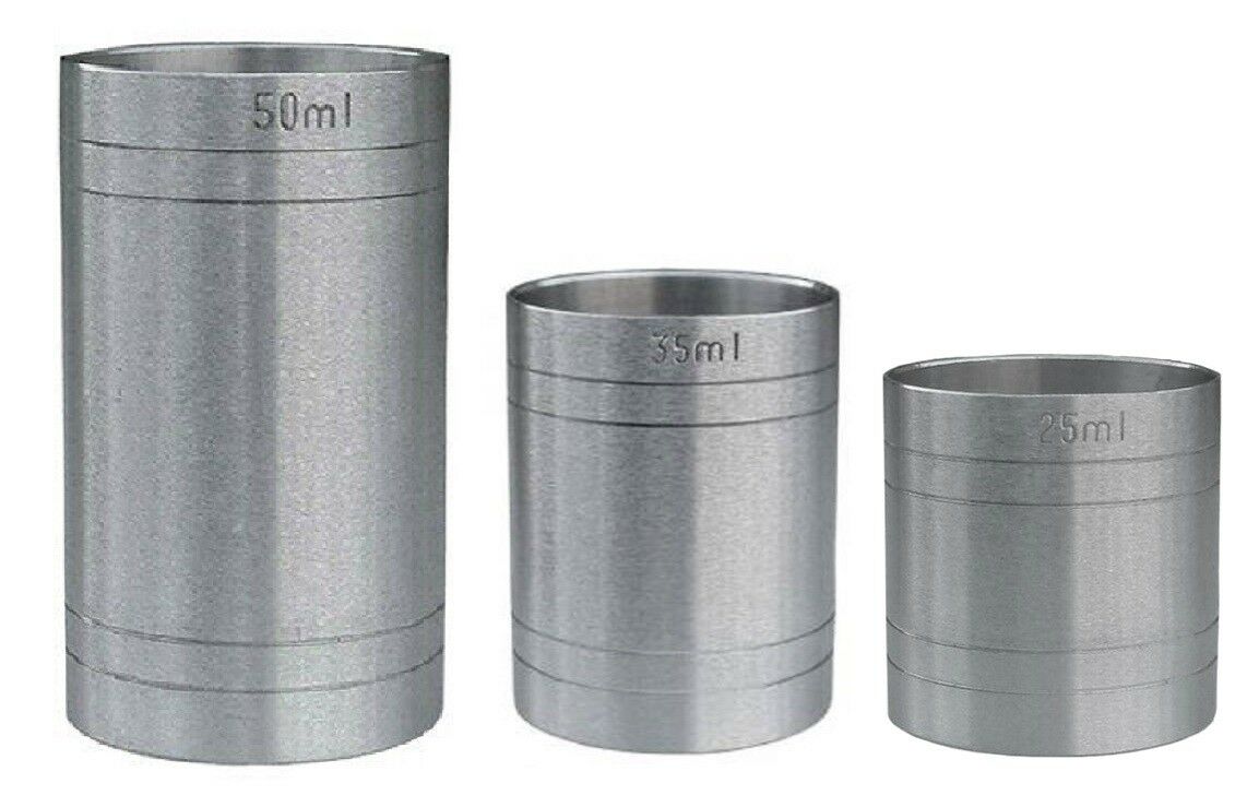 Rvs Vingerhoed Wijn Geest Meet Jigger 25/35/50ml Maatbeker 3 Bar Meten Wijn glas