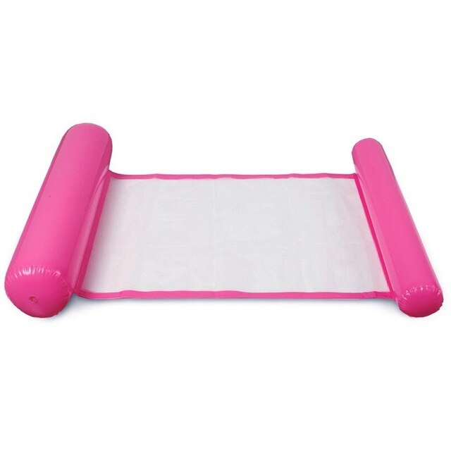 Colchón flotante inflable de MM para natación, cama de salón flotante de agua, silla para piscina ecológica de PVC con anillo: Pink