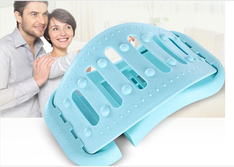 Neck lumbar traction home stretch machine hunchback stretcher spinal cervical spinal scoliosis back waist: Silver