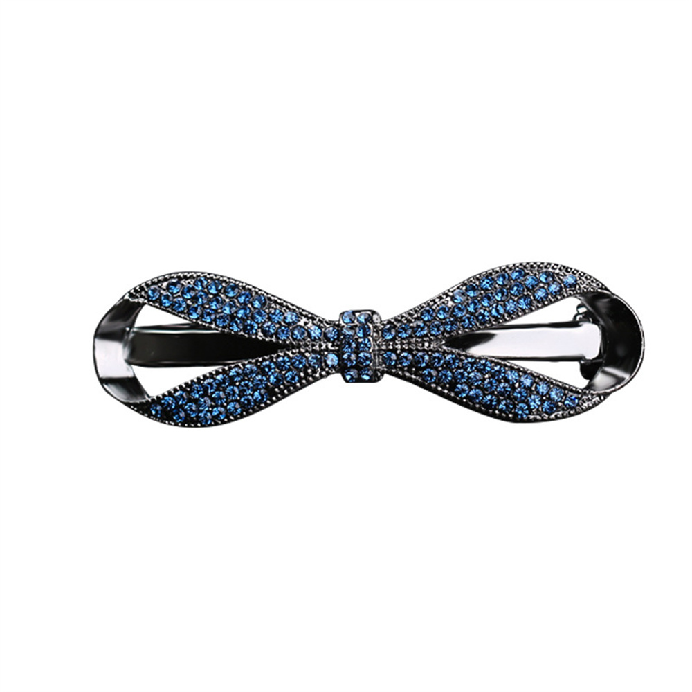 Prachtige haarspeld met strik van imitatiekristal voor dames, haarclips met strass-steentjes, haaraccessoires.