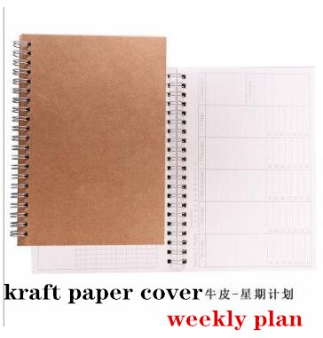 2020 2021 espiral a5 caderno planejador diário semanal mensal papel kraft organizador agenda escola escritório agenda papelaria presentes: Weekly plan