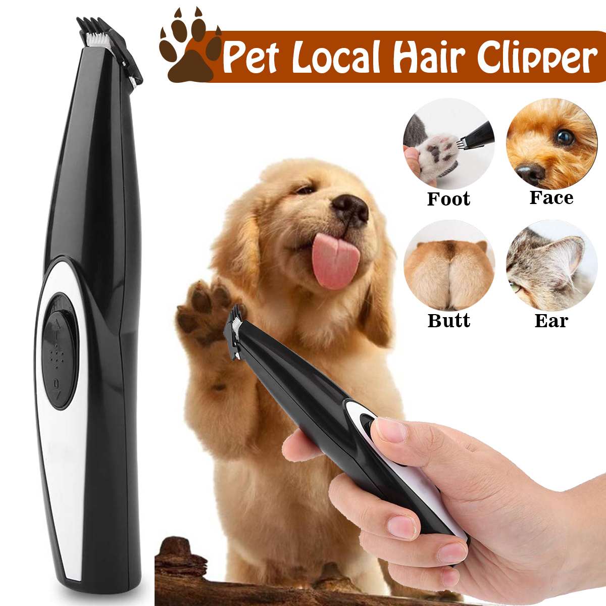genopladelig hund kat fodtrimmer trimmer til kæledyr værktøj mini elektrisk hårklipper barbering trimning maskine indbygget batt – Grandado
