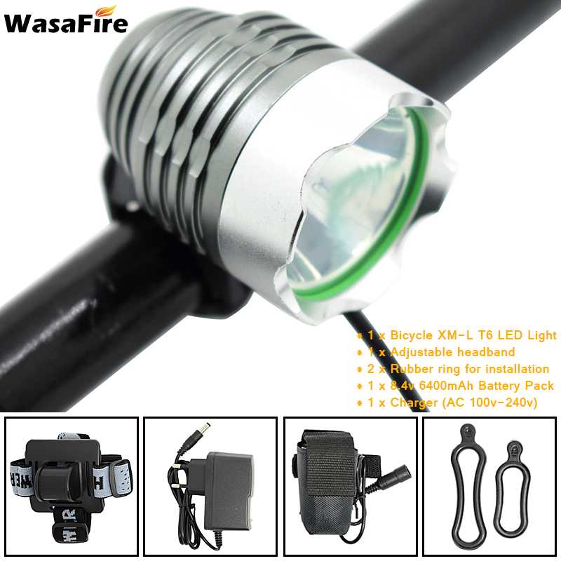 2000LM XML T6 portato luce per bicicletta ricaricabile luci anteriori per bici faro per montagna bicicletta faro per ciclismo 18650 torcia a batteria: Packag E