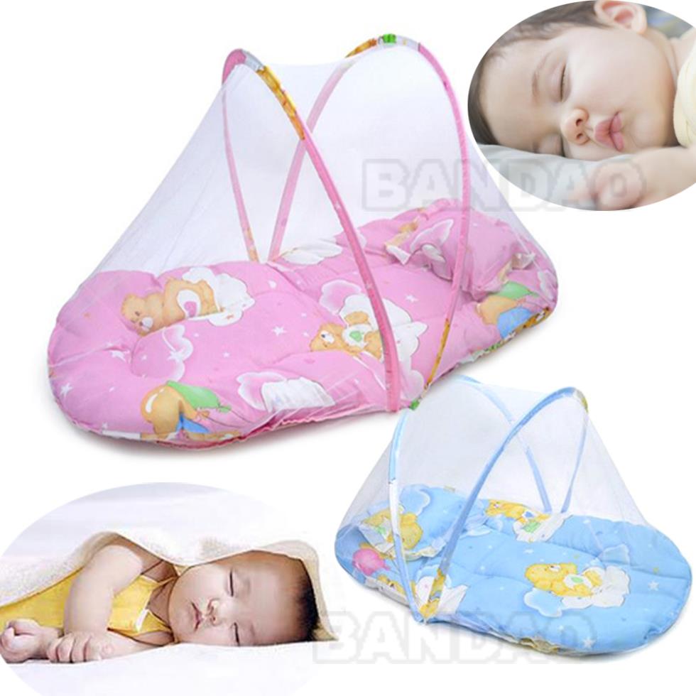 folding Baby Mosquito net Insect multi-function Cradle Bed Netting Infant foldable Canopy Cushion Mattress with pillow and pad