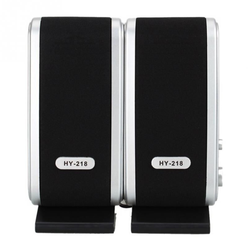 HY-218 Computer Speakers Mini Stereo USB Bookshelf Notebook Phone Speakers Can Do Power Small Sound: Default Title