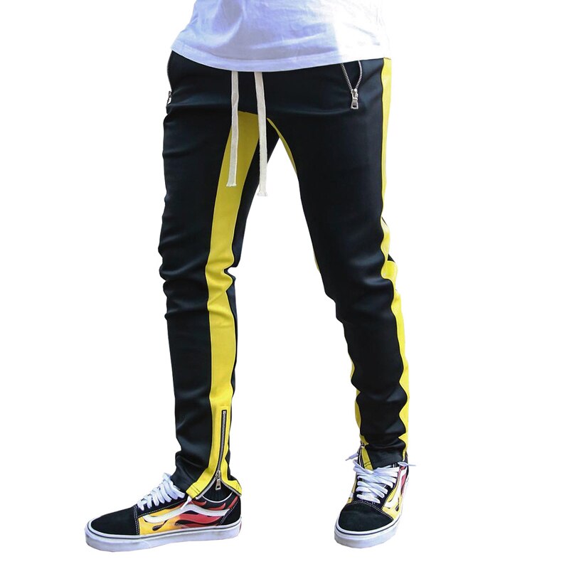 Track Broek Heren Skinny Broek Heren Joggers Joggingbroek Fitness Broek Voor Mannen Met Pocket Strip Broek Jogger Bodem: M / 19CK03-BY 1-4