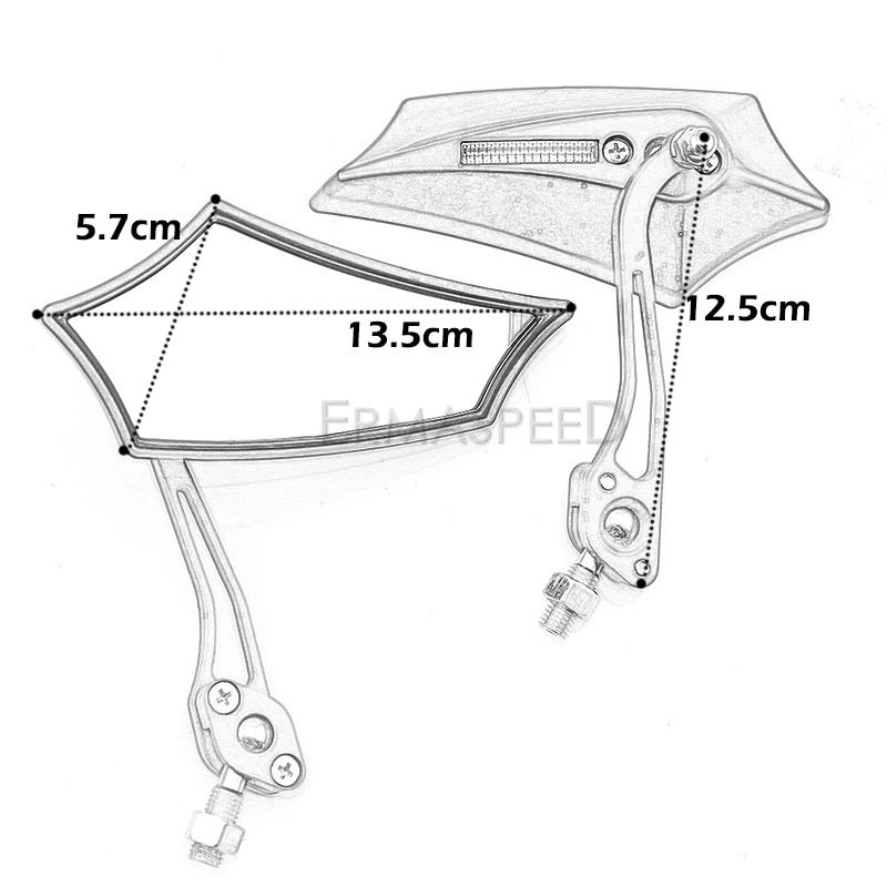 Universal 8Mm 10Mm Motorcycle Achteruitkijkspiegel Bromfiets Stuur Side Spiegels Draaibaar Blue Achteruitkijkspiegel Motor Accessoires