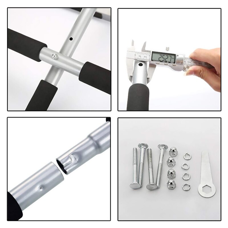 Indoor Fitness Horizontal Bar Doorway Chin-Up Bar Wall Pull-Up Bar Home Workout Gymnastics Fitness Equipment