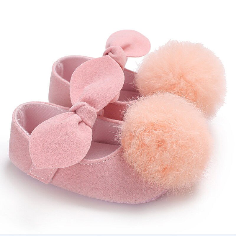 Spedbarn baby baby skojente prinsesse barneseng sko myk såle anti-skli prewalkers sko komfort blomst baby sko 710: Rosa / 0-6 måneder