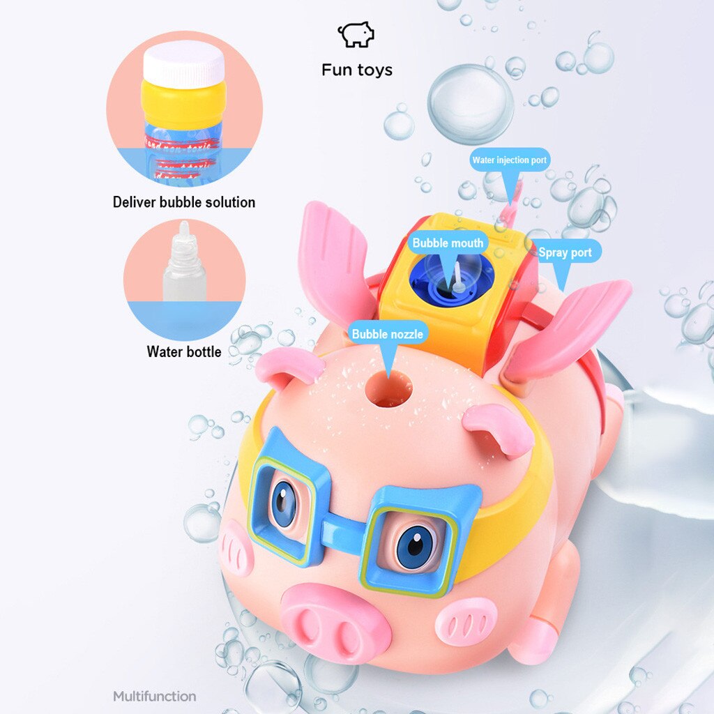 Meteor Bubble Pig Spray Remote Control toys Watch Automatic Meteor Acousto-optic Bubble Blowing Machine Electronic rc toy