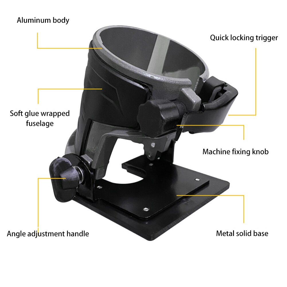 Electric Wood Trimmer Base Durable Woodworking Edge Cutter Trimming Machine Base for Makita RT0700C/DRT50/3709/370