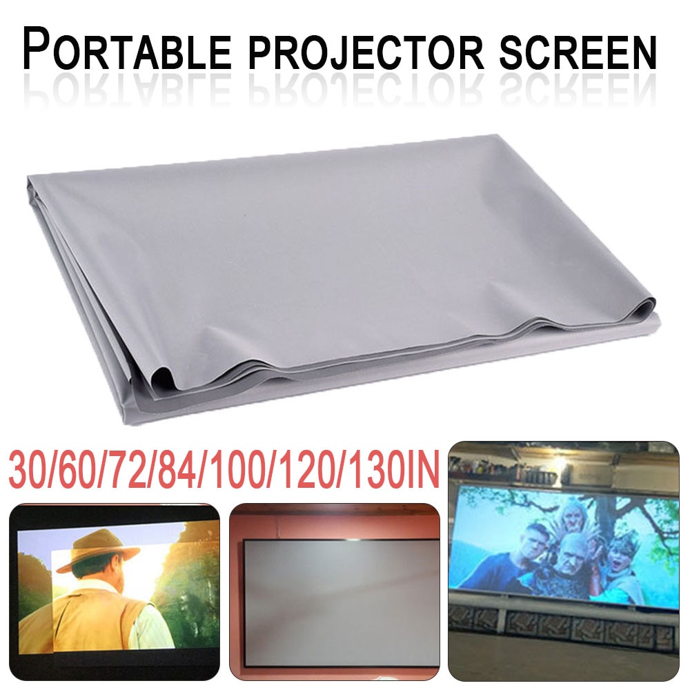 1PC Portable Folding Anti-light Curtain Three Sizes Screen with Velcro for Home Theater Classroom Training Conference Room