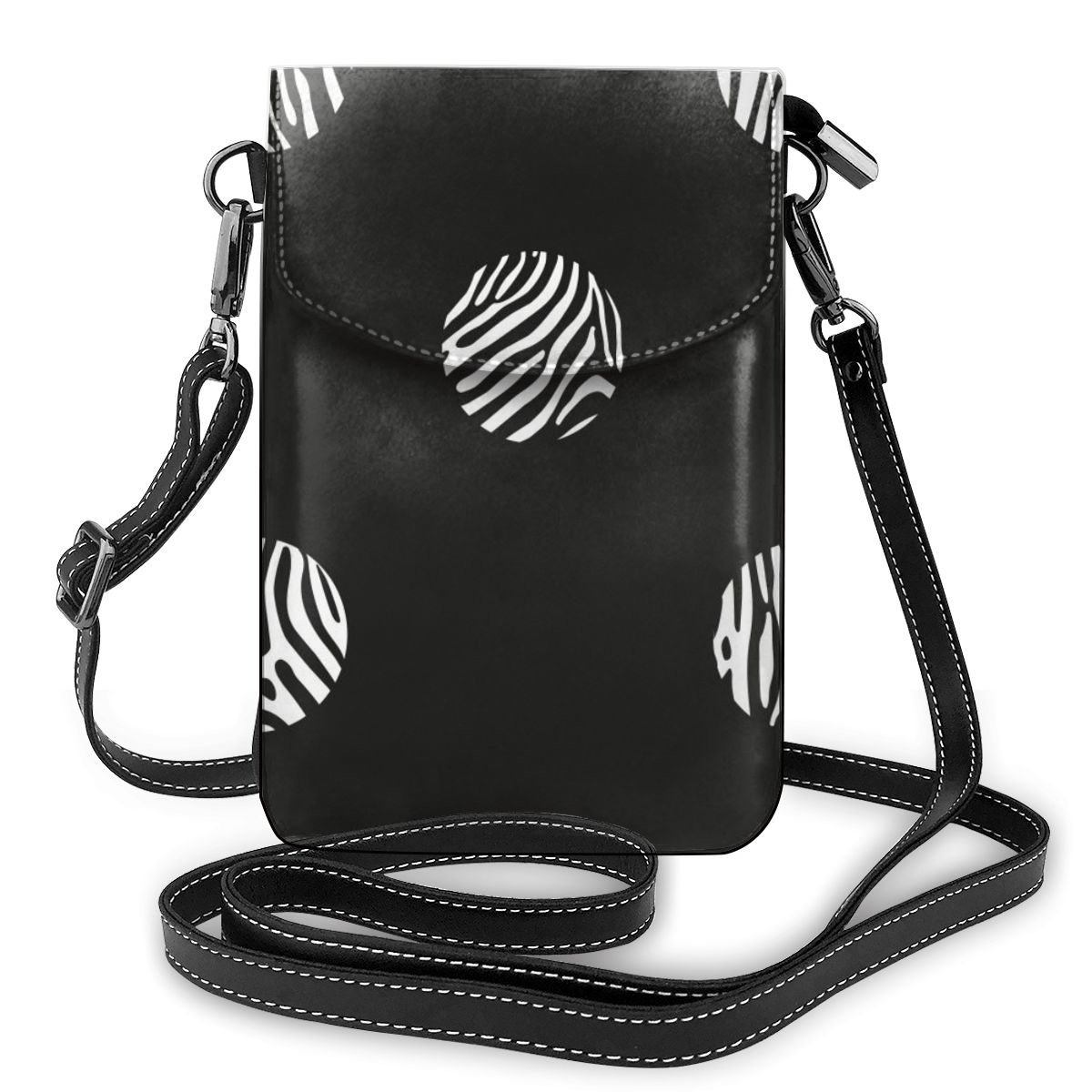 Noisydesigns lyxmärke kvinnor messenger bag zebroprickstryck läder axelväska enkel crossbody väska handväskor: Default Title