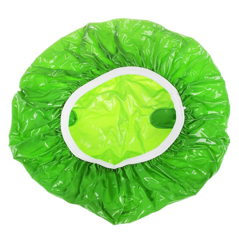 Novelty Animal Waterproof Shower Cap Bath Dry Hair Cover Protector Hat green