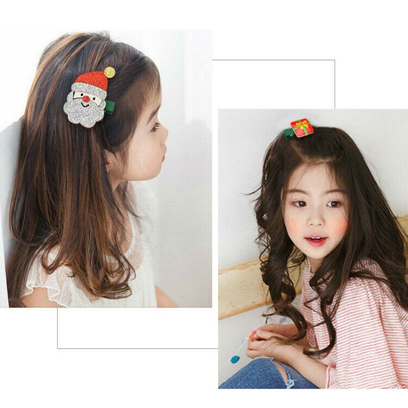 Vrouwen meisjes schattige kerst haarspelden haarspeldjes cartoon hoofddeksels kinderen haarspeldjes peuters bedel sieraden haaraccessoires
