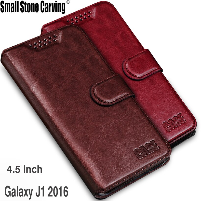 Lederen Case Voor Samsung J1 Flip Case Voor Samsung Galaxy J1 J120 J120F J1 (6) SM-J120F/DS 4.5 inch Telefoon Tassen