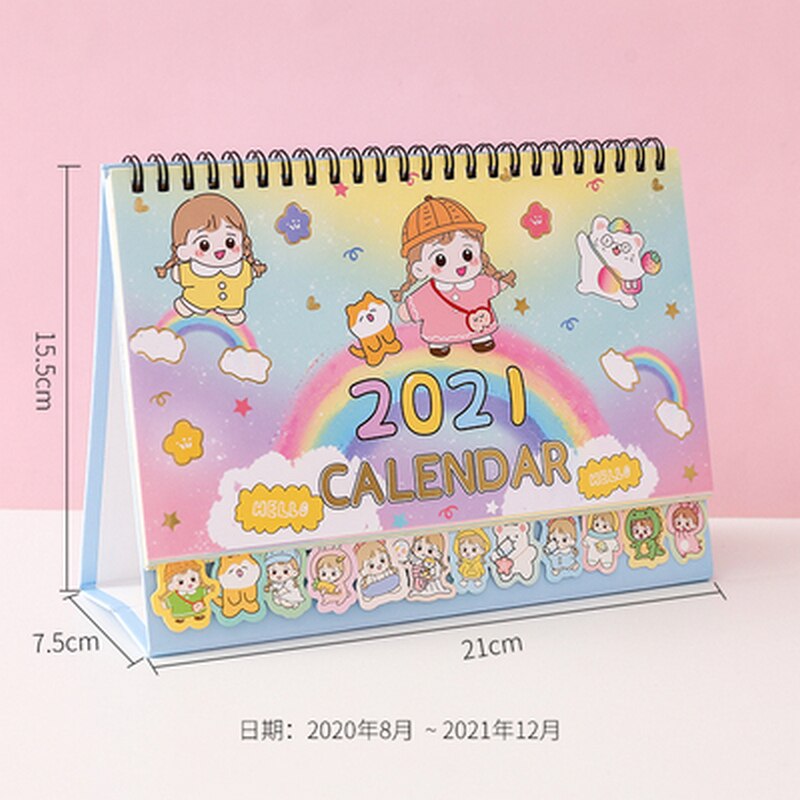 Bureaukalender kersenbloesem liefde bureaukalender desktop notitieboekje kalender: Regenboog