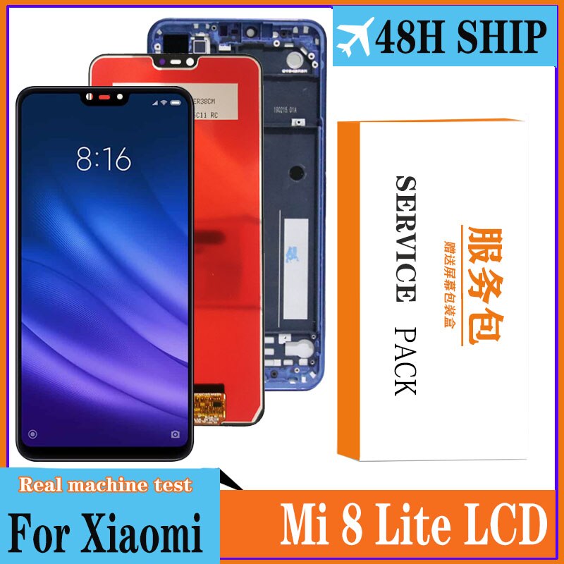 Pantalla de 6,26 pulgadas para Xiaomi Mi 8 Lite, montaje de digitalizador con pantalla táctil LCD Global, piezas de reparación