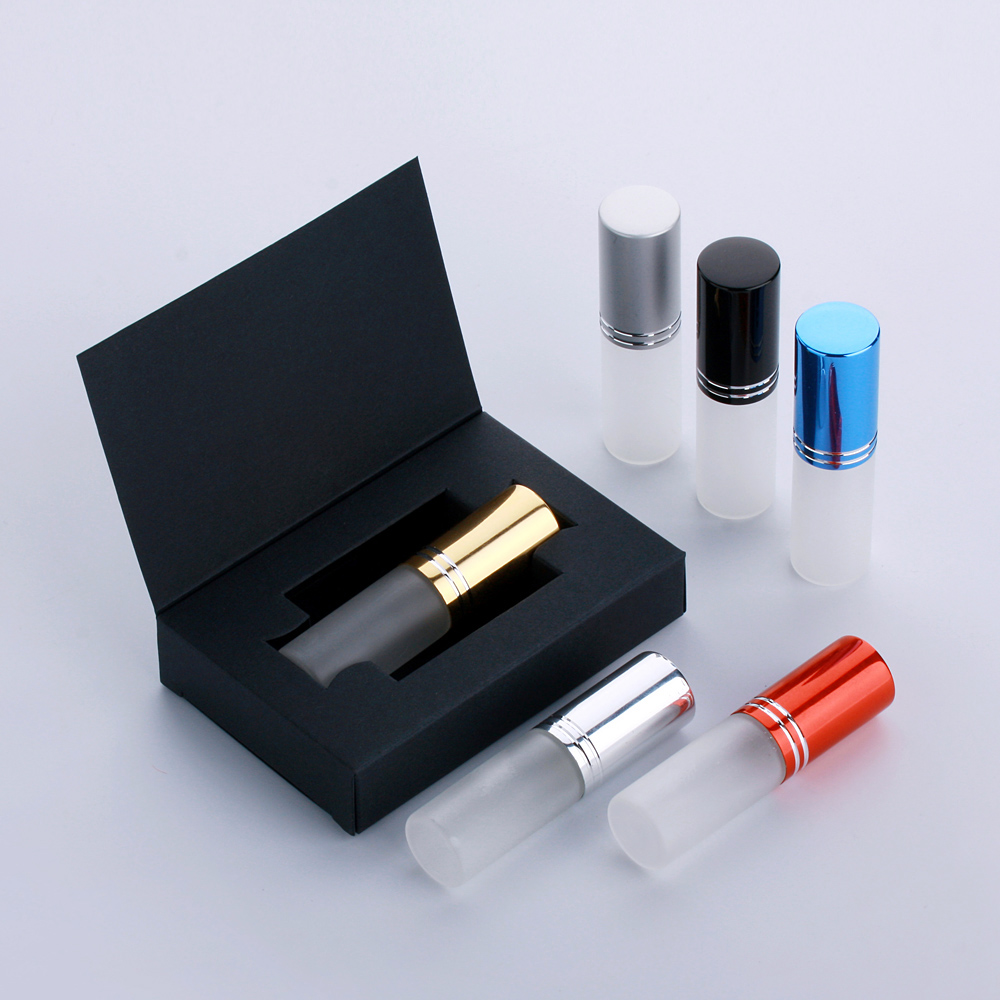 50 Pcs/Lot 5ml Frosted Perfume Bottle with Packing Box Spray Atomizer Perfume Bottle Package Box Travel Perfume Bottle Package