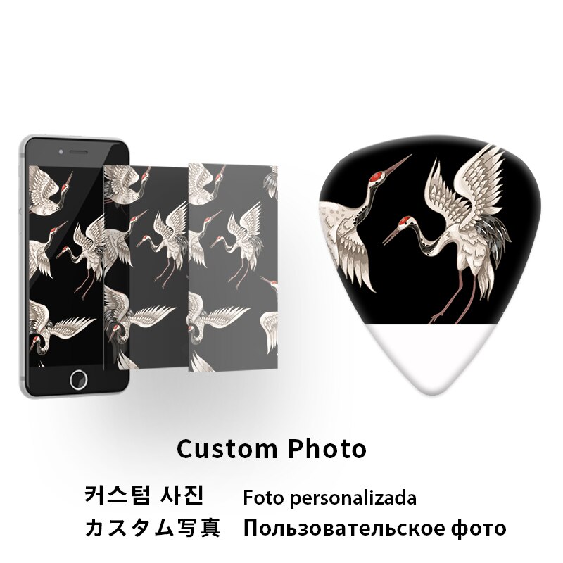 Gitaar Pick Accessoires Folk Ukulele Elektrische Gitaar Bas Set Accessoires Kan Worden Aangepast Patroon Picks