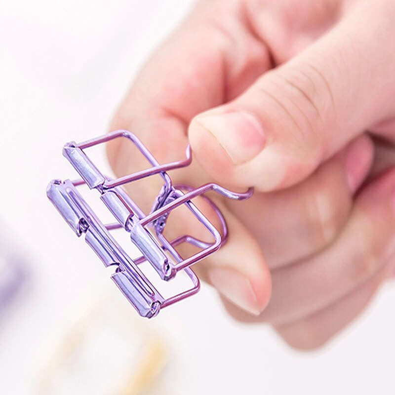 1pcs/lot colorful Folder Metal clips classification paper clips Food packaging clip bookmark