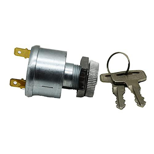 for Golf Cart Key Switch for EZGO for Golf Cart Ignition Switch 17421G1, 2 Prong 4 Key Free Terminals &amp; Carabiner: Default Title