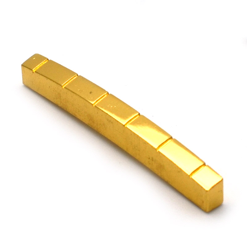 6 String Brass Gold Plated Electric Guitar Nut 42MM 43MM: WHITE