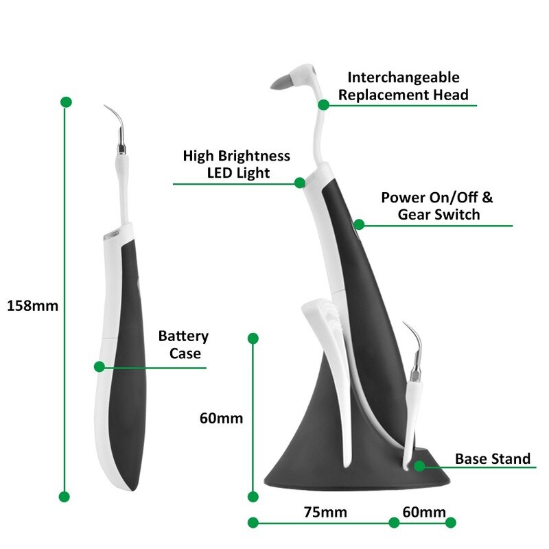 5 in 1 Hohe Frequenz Ultra Schall- Zahn Scaler Vibration Schall- Zahn Reiniger Entfernen Flecken Zahnstein Schaber Zähne Bleichen Polnischen