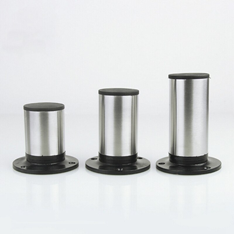 Stainless Steel Furniture Leg Adjustable Table Feet Replacement Cabinet Sofa Metal Foot With Screws Furniture Hardware