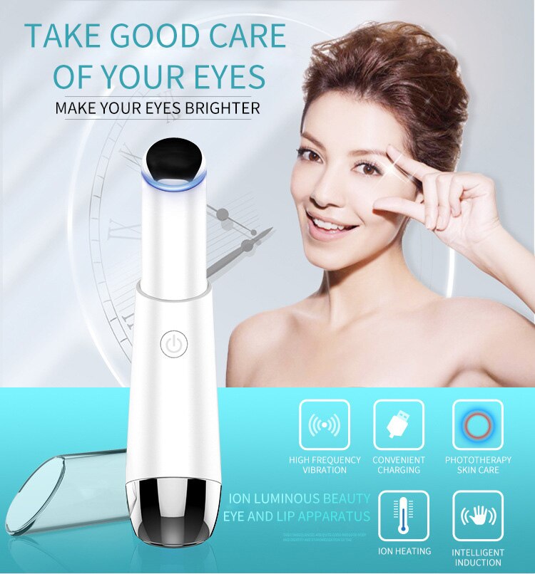 Elektrische Oog Essentie Import Instrument Warm Pen Opladen Verwarming Vibratie Massage Eye Massager Zuiveren Zwarte Rand Van Het Oog
