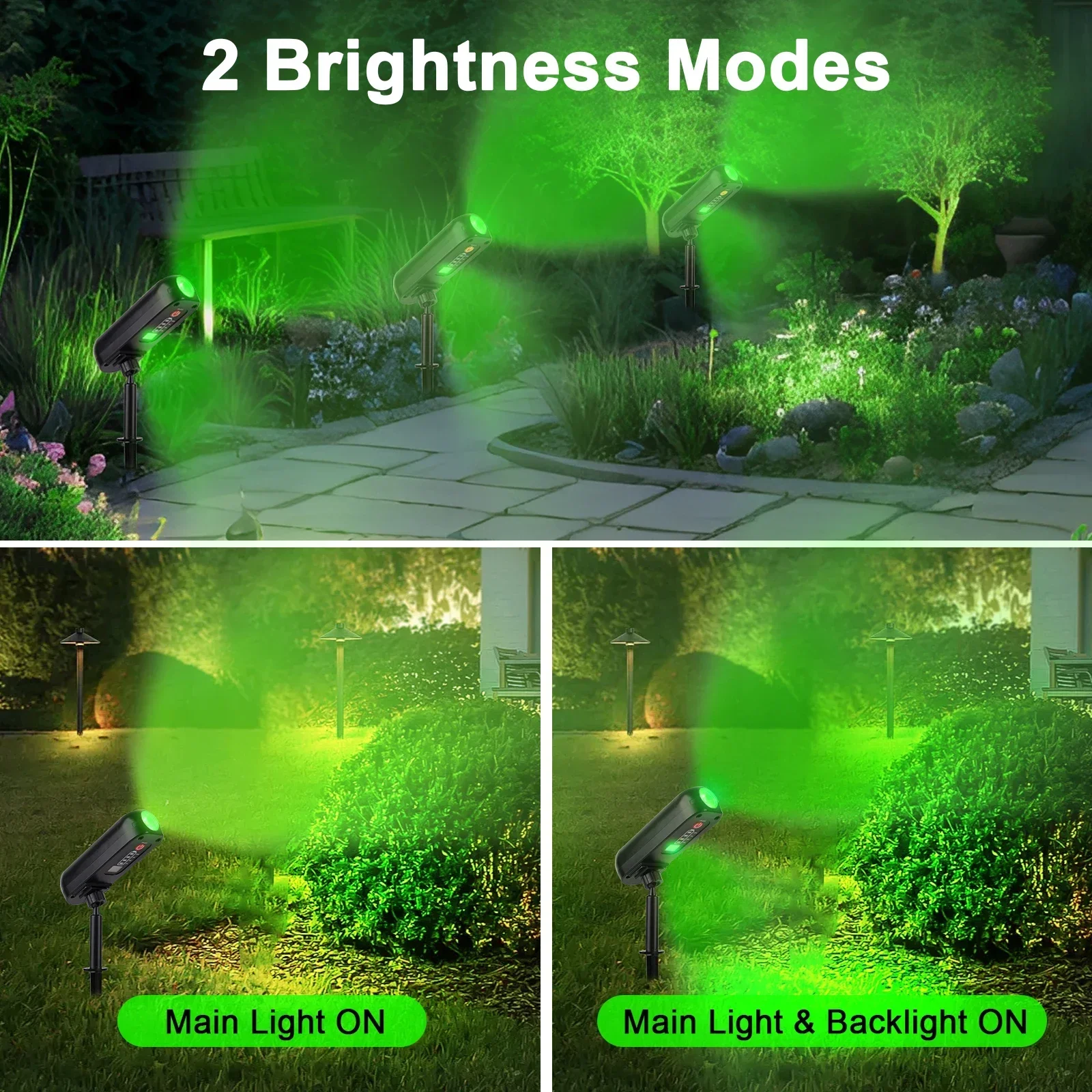 Outdoor Solar Spotlights IP65 Waterproof Adjustable Solar Landscape Spotlights 2 Modes Solar Uplights for Trees Garden Pathway