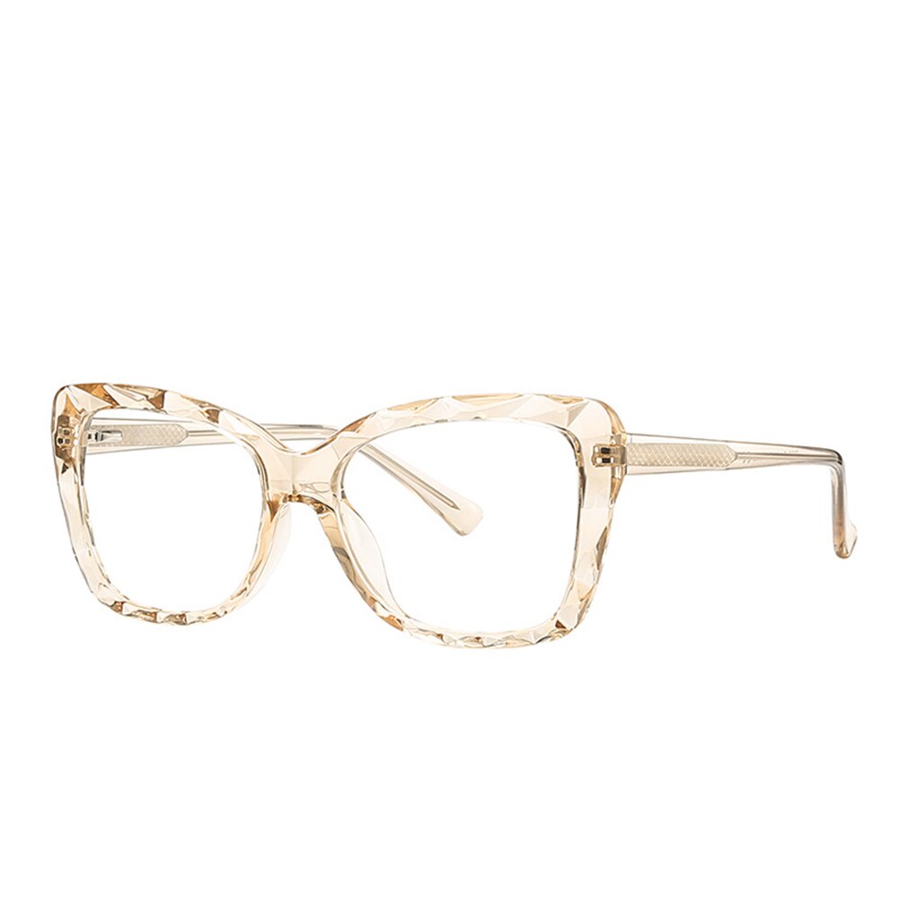 FS Blue Light Blocking Glasses Men Women Eye Protection Computer Eyeglasses Anti Bluelight Filter Optical Lozenge TR90 Frame: C4