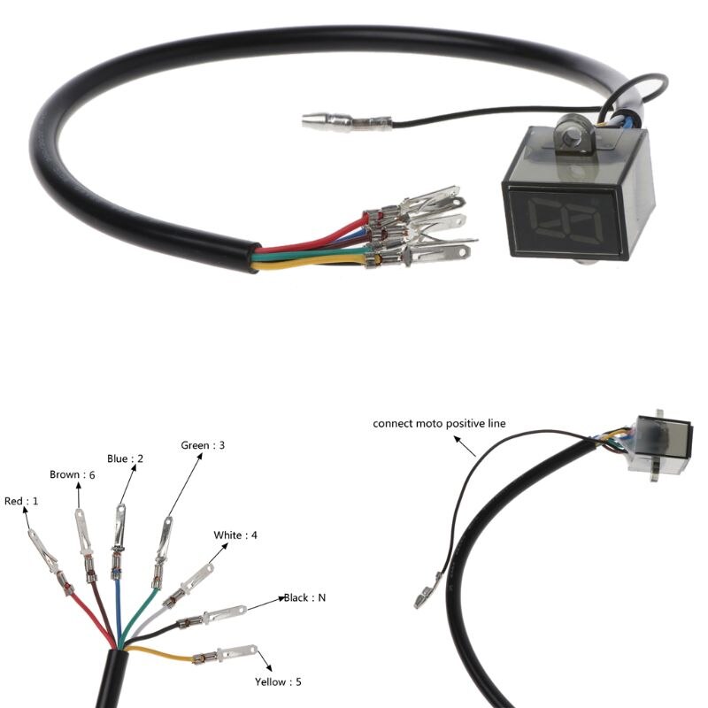Universal 6-Speed Display Motor Gear Indicator Digital Waterproof Indication Off-Road Motocross Light Neutral Spare Parts